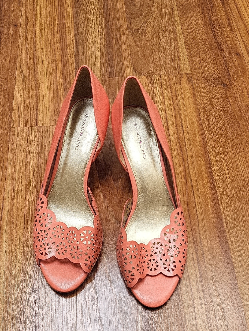 Bandolino Coral Laser-Cut Peep Toe Heels
